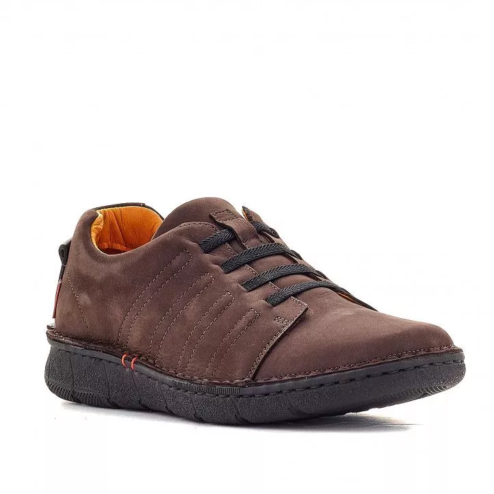 Zapatos sport Zen marrones con elásticos en frontal