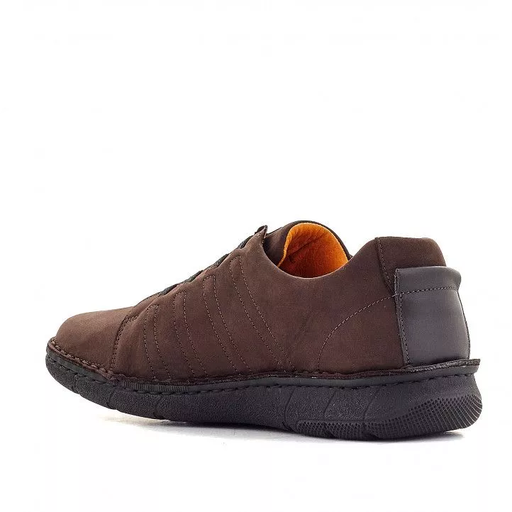 Zapatos sport Zen marrones con elásticos en frontal