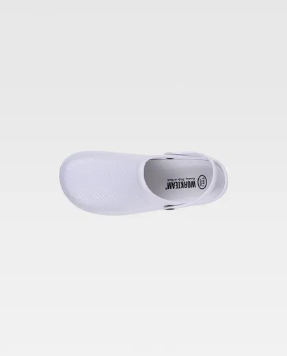 Zueco EVA unisex Ultraligero, ergonómico Anatómico, con cámara ortopédica, suave para los pies Blanco