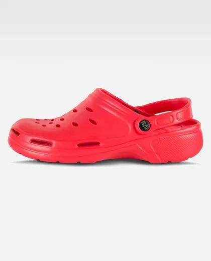 Zueco EVA unisex Ultraligero, ergonómico Anatómico, con cámara ortopédica, suave para los pies Rojo