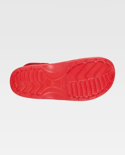 Zueco EVA unisex Ultraligero, ergonómico Anatómico, con cámara ortopédica, suave para los pies Rojo
